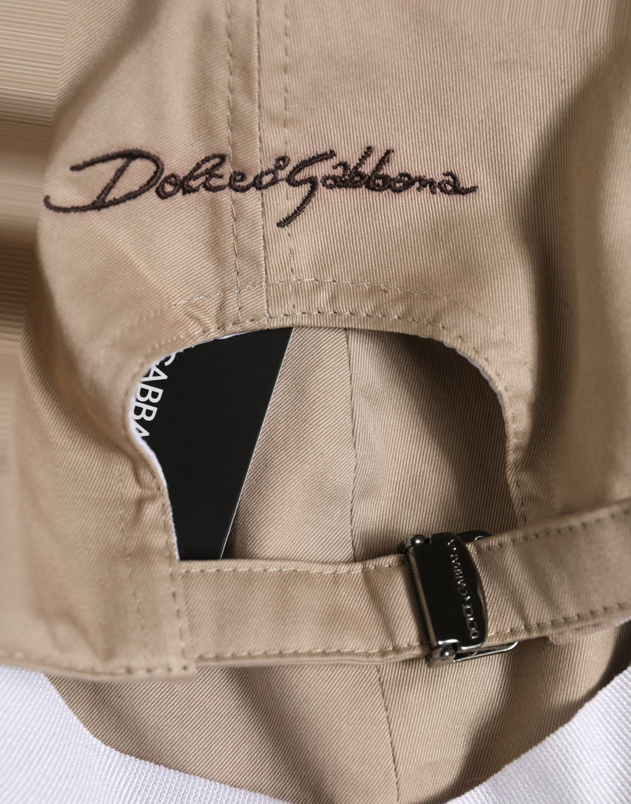 Dolce & Gabbana HAT10048 100% Cotton baseball cap in beige