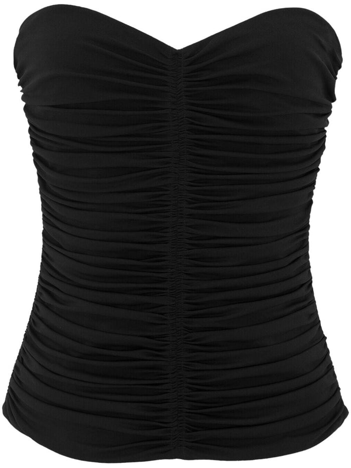 Saint Laurent Top Black Viscose