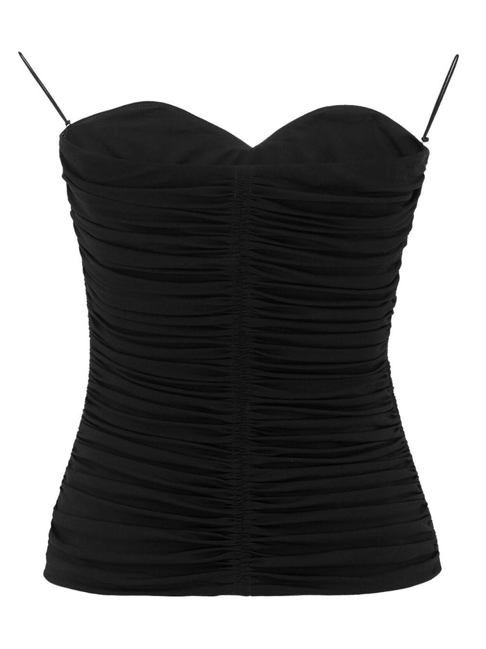 Saint Laurent Top Black Viscose