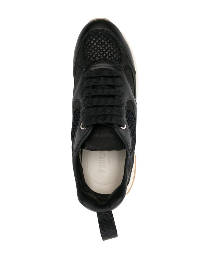 Ferragamo Sneakers Black Nappa Rubber