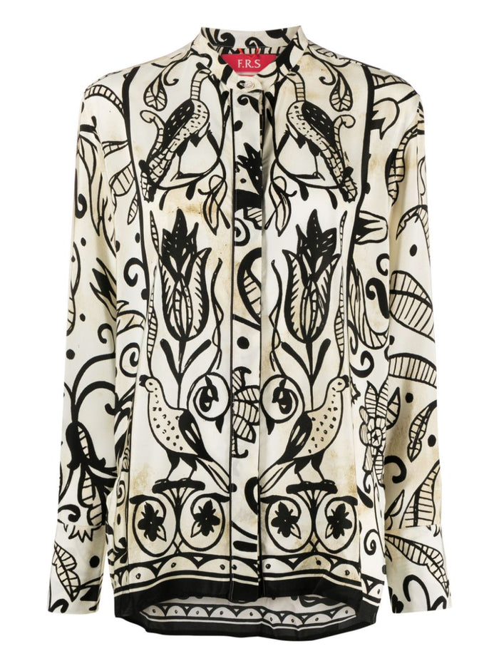 F.R.S . Shirts White Silk