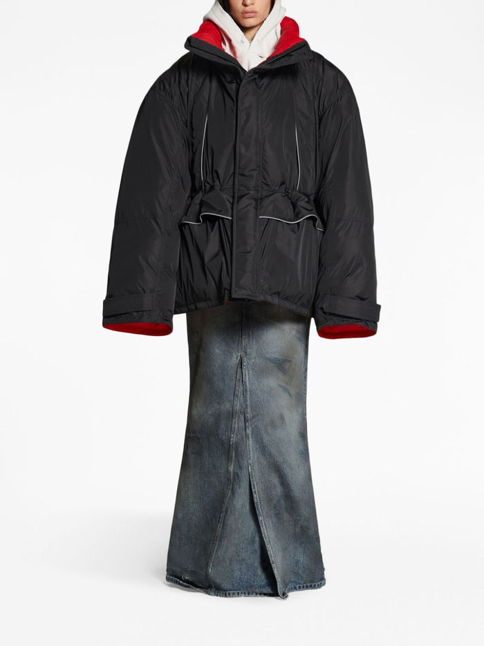 Balenciaga Coats Black Polyamide