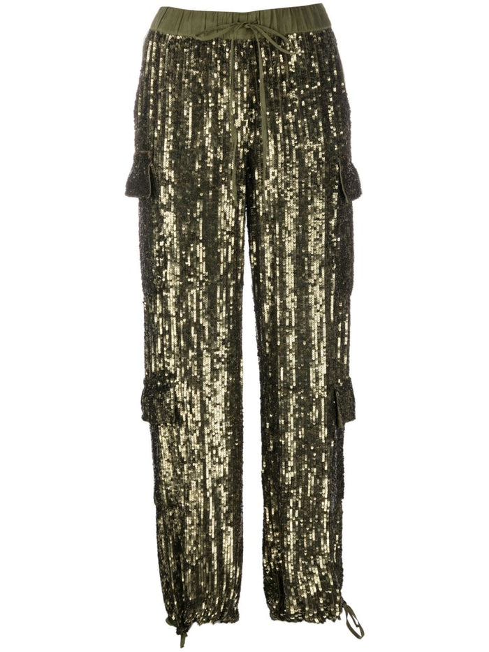 Parosh Trousers Green Outer: Pvc
