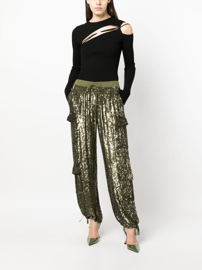 Parosh Trousers Green Outer: Pvc