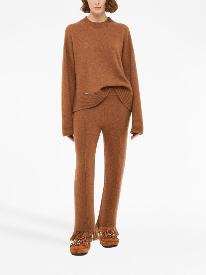 Alanui Trousers Camel Cashmere