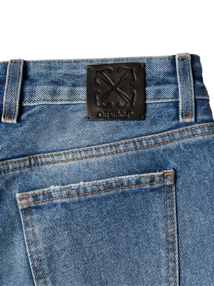 Off White Jeans Blue Outer: Cotton Lining