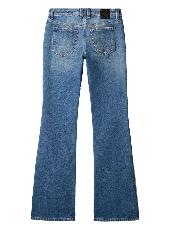 Off White Jeans Blue Outer: Cotton Lining
