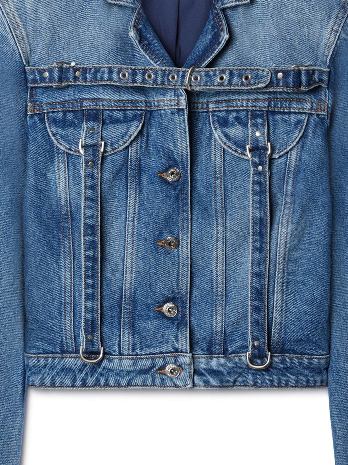 Off White Coats Blue Cotton