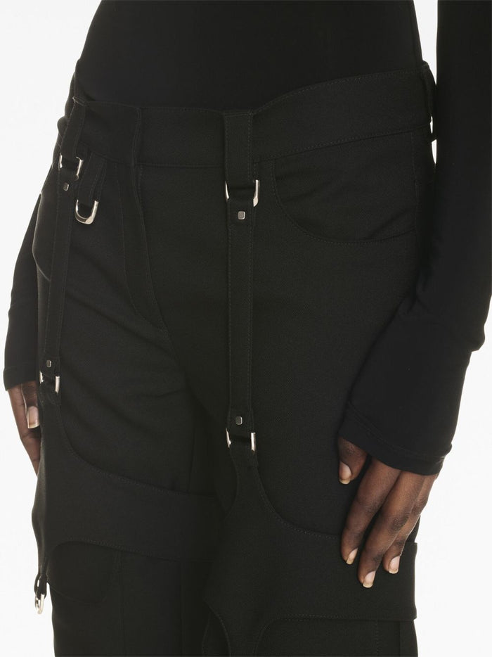 Off White Trousers Black Virgin Wool