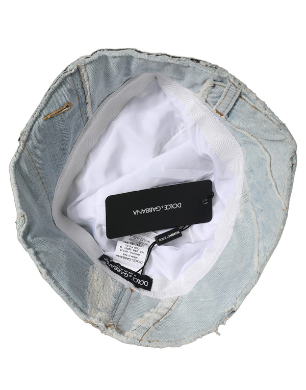 Dolce & Gabbana HAT10055 97% Cotton bucket hat in blue