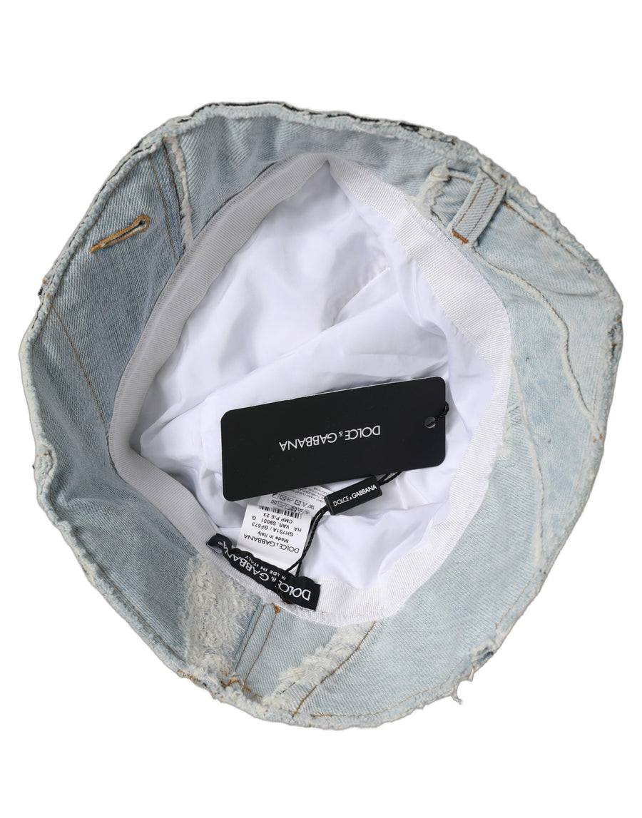 Dolce & Gabbana HAT10055 97% Cotton bucket hat in blue
