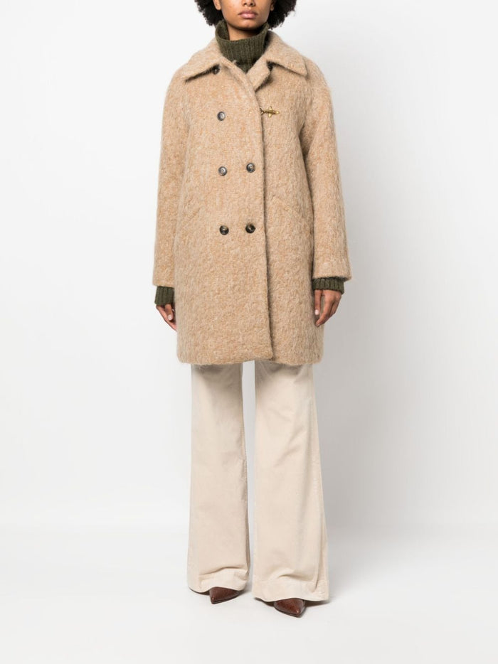 Fay Coats Camel Wool Polyester Mohair Alpaca