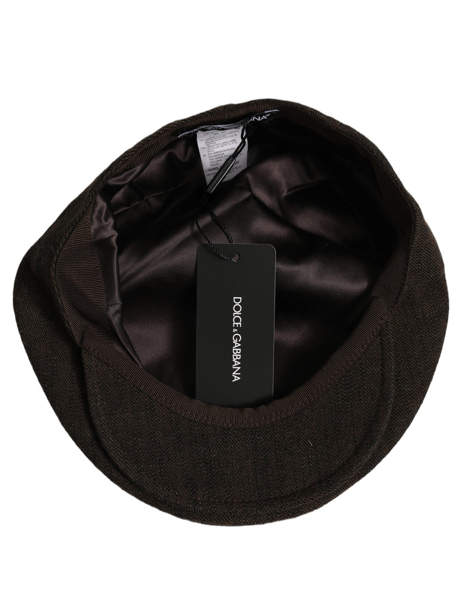 Dolce & Gabbana HAT10073 79% Cotton flat cap in brown