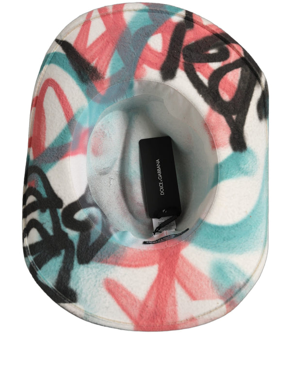 Dolce & Gabbana HAT10090 100% Virgin Wool (main) fedora in white