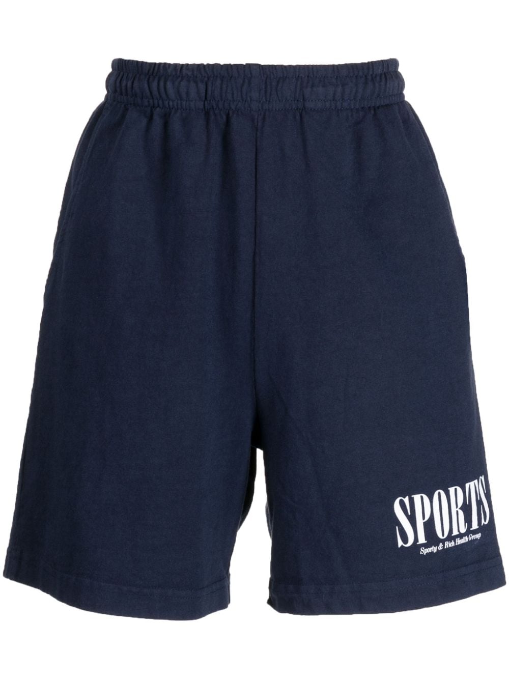Sporty & Rich Main Shorts Blue Cotton