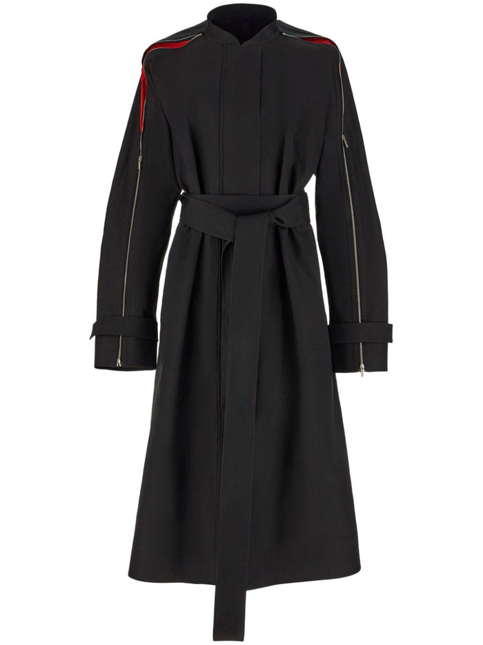 Ferragamo Coats Black Outer: Cotton