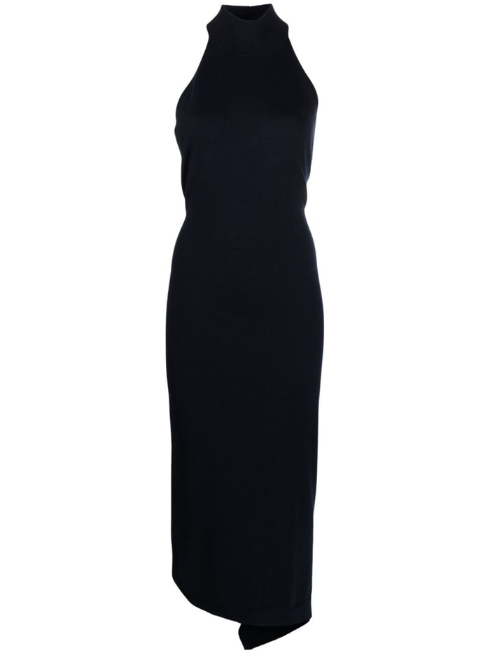 Fendi Dresses Blue Wool Polyamide Elastane
