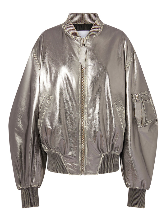 The Attico Coats Silver Lining: Viscose
