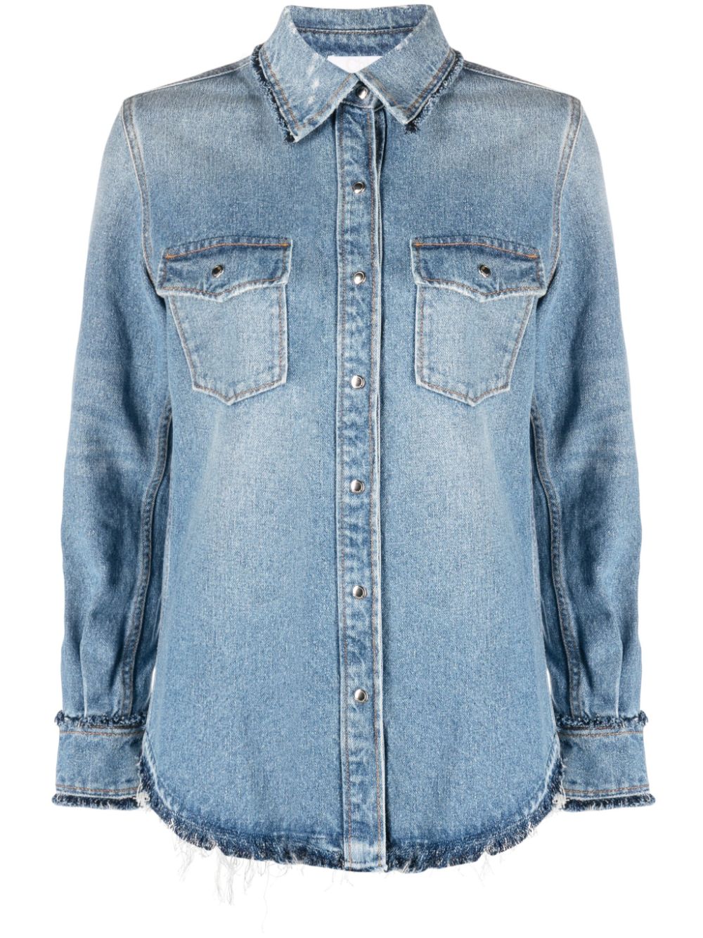 Chloè Shirts Clear Blue Cotton Hemp