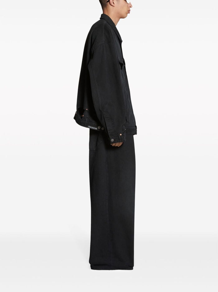 Balenciaga Coats Black Cotton