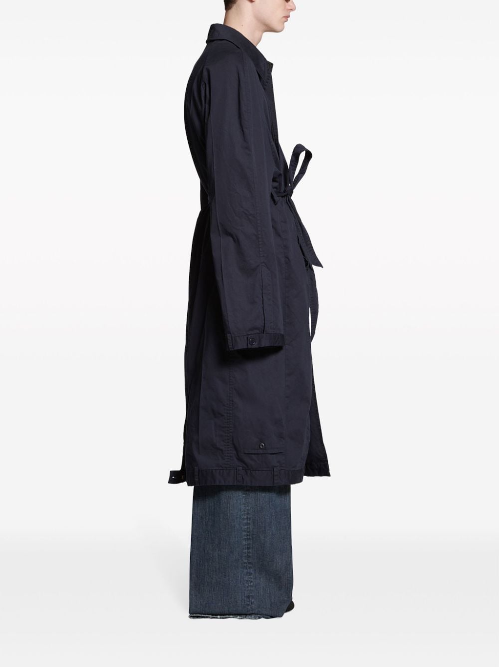 Balenciaga Coats Blue Cotton