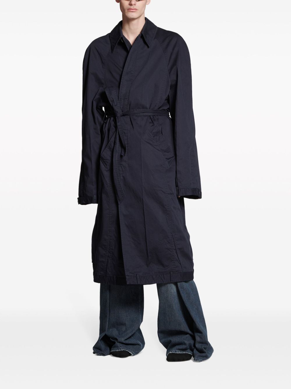 Balenciaga Coats Blue Cotton
