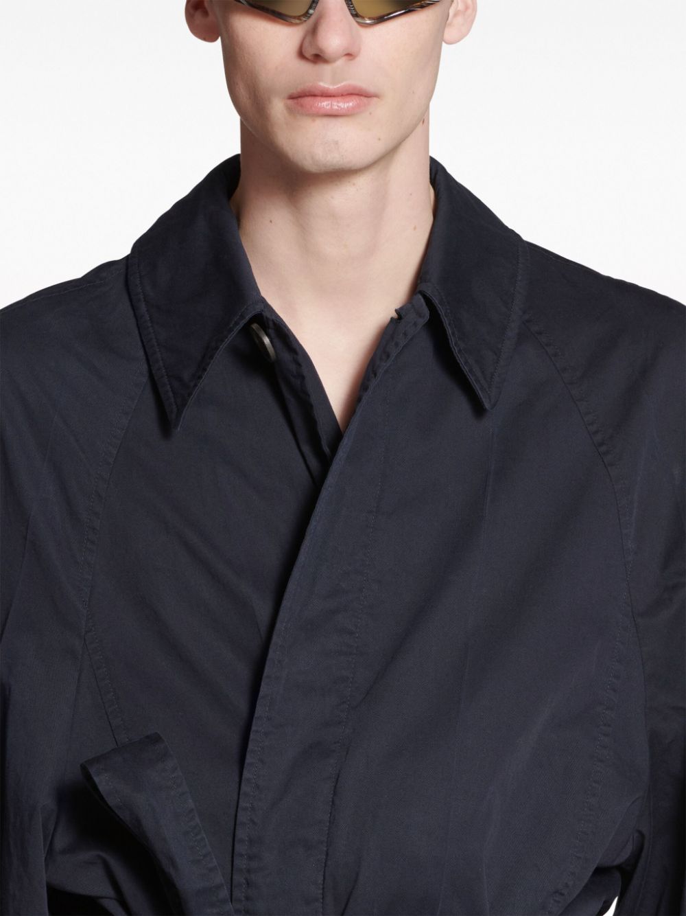 Balenciaga Coats Blue Cotton