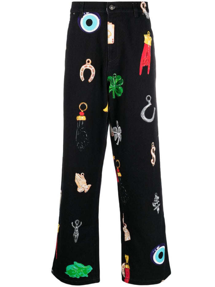 SKY HIGH FARM WORKWEAR Jeans Black Cotton