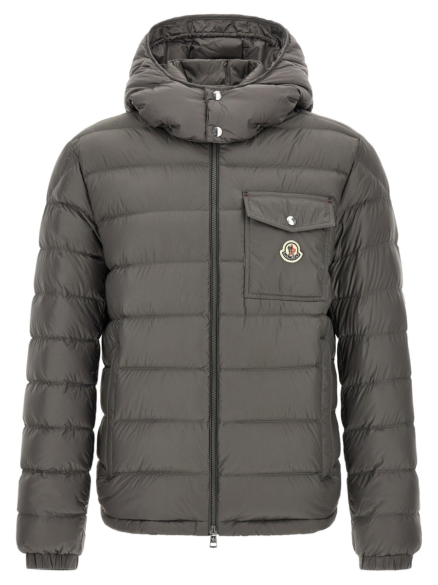 Gray Polyamide Full-Length Jacket Clothing