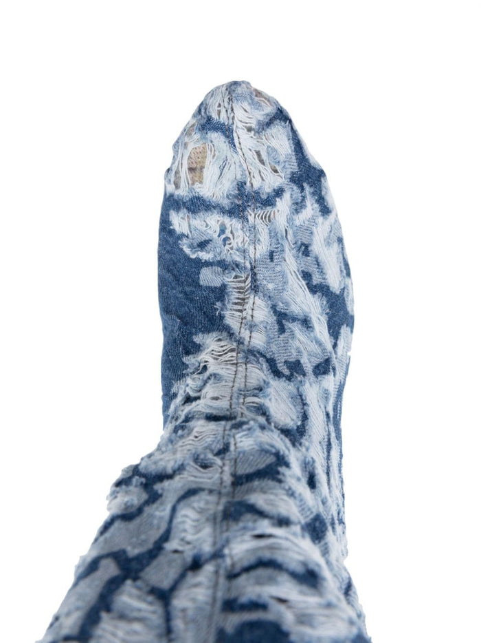 MASHA POPOVA Boots Blue Outer: Cotton Sole: Rubber