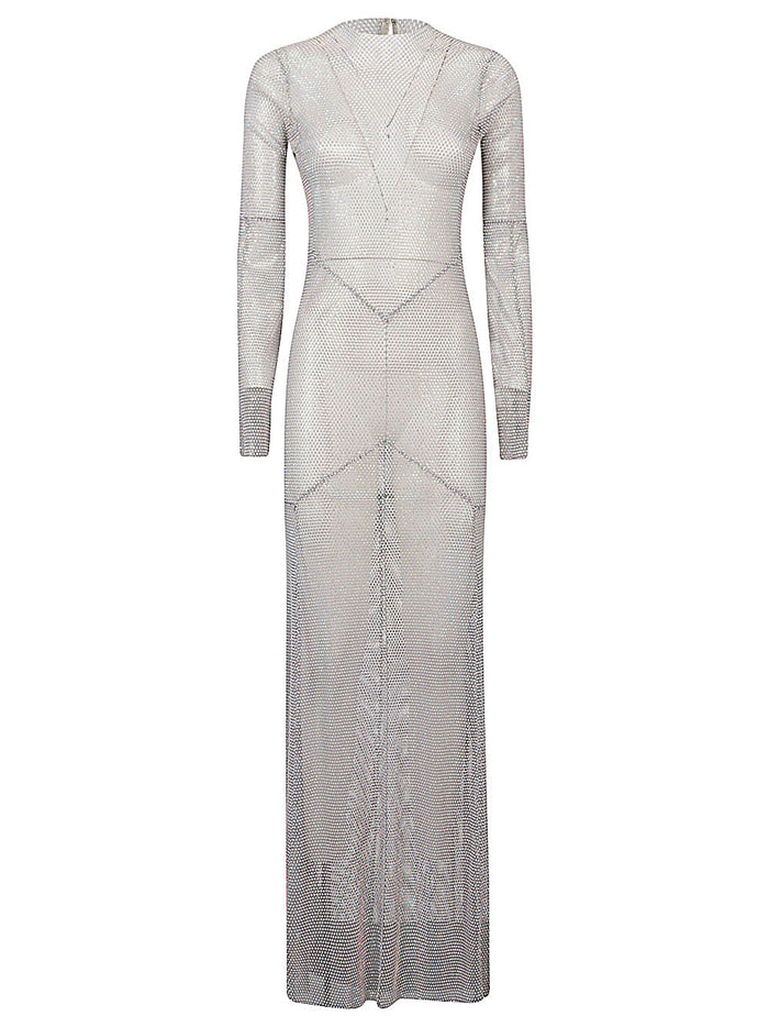 SANTA BRAND Dresses Silver Rhinestone Polyester Cotton