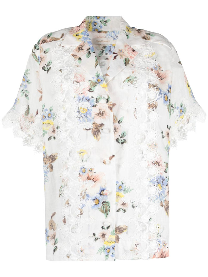 Zimmermann Shirts Blue Ramie