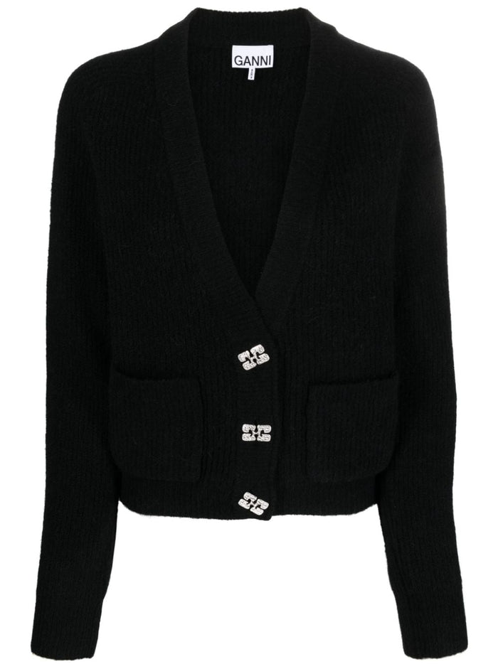Ganni Sweaters Black Alpaca
