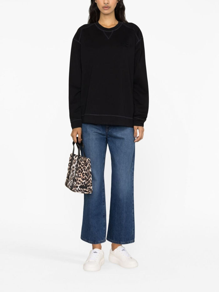 Ganni Sweaters Black Cotton