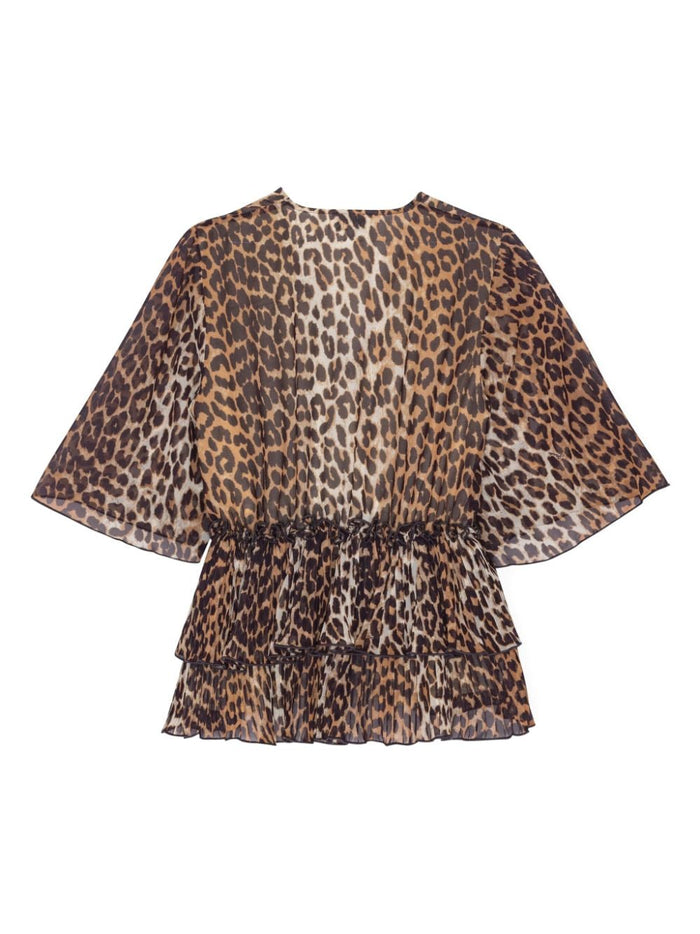 Ganni Top Brown Recycled Polyester