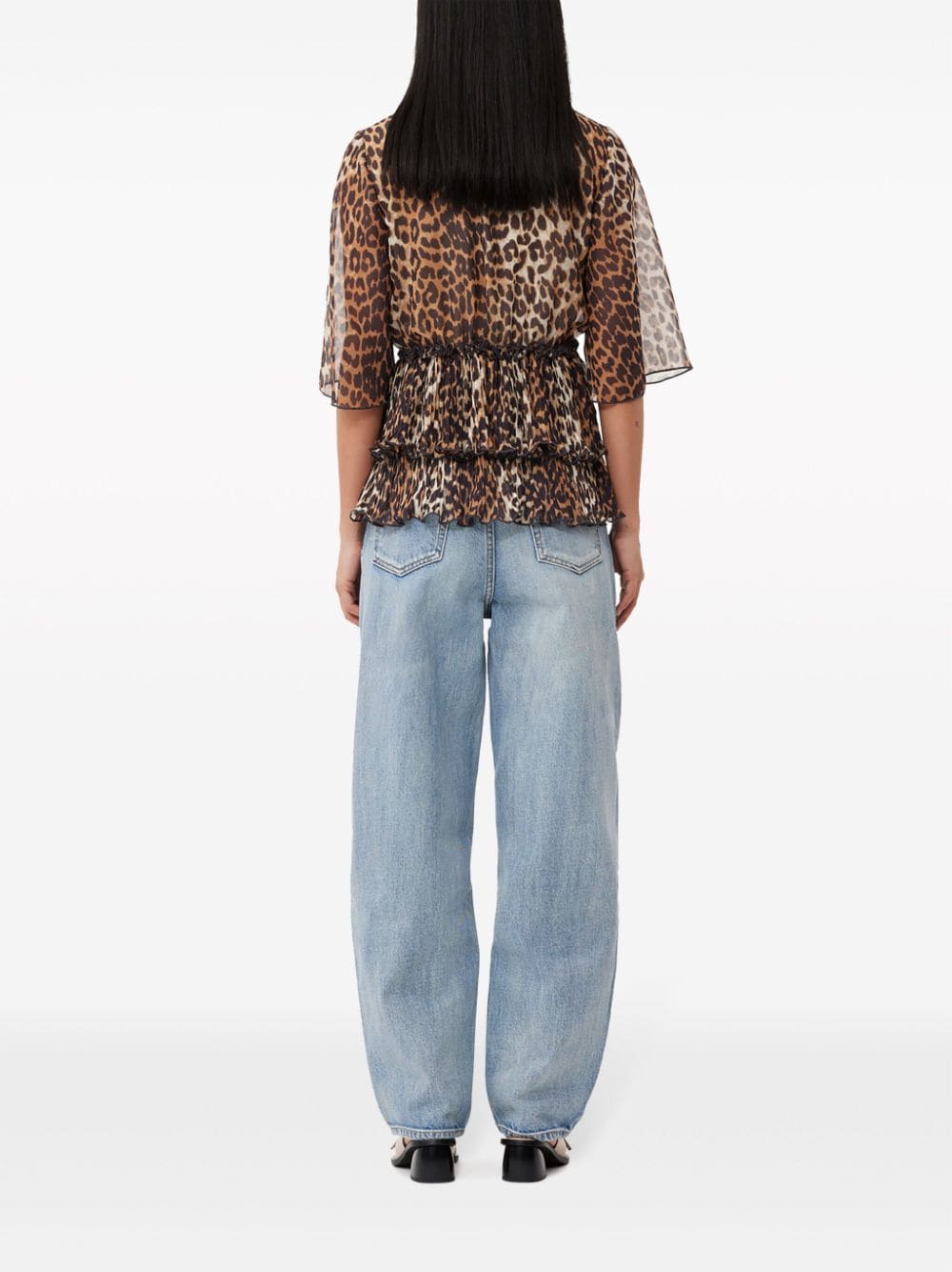 Ganni Top Brown Recycled Polyester