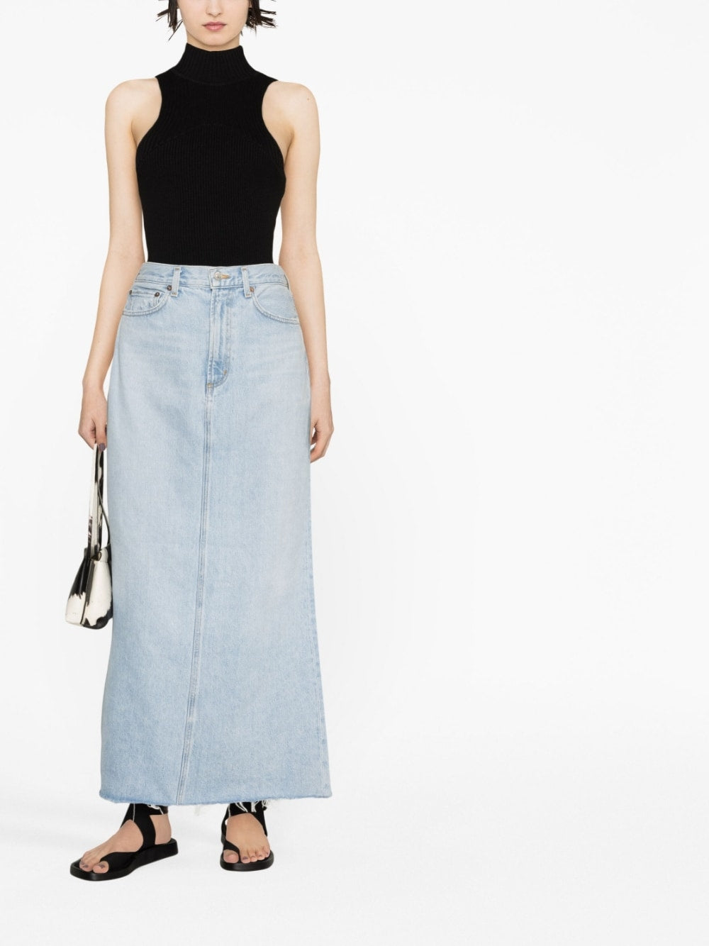 AGOLDE PRE Skirts Clear Blue Organic Cotton
