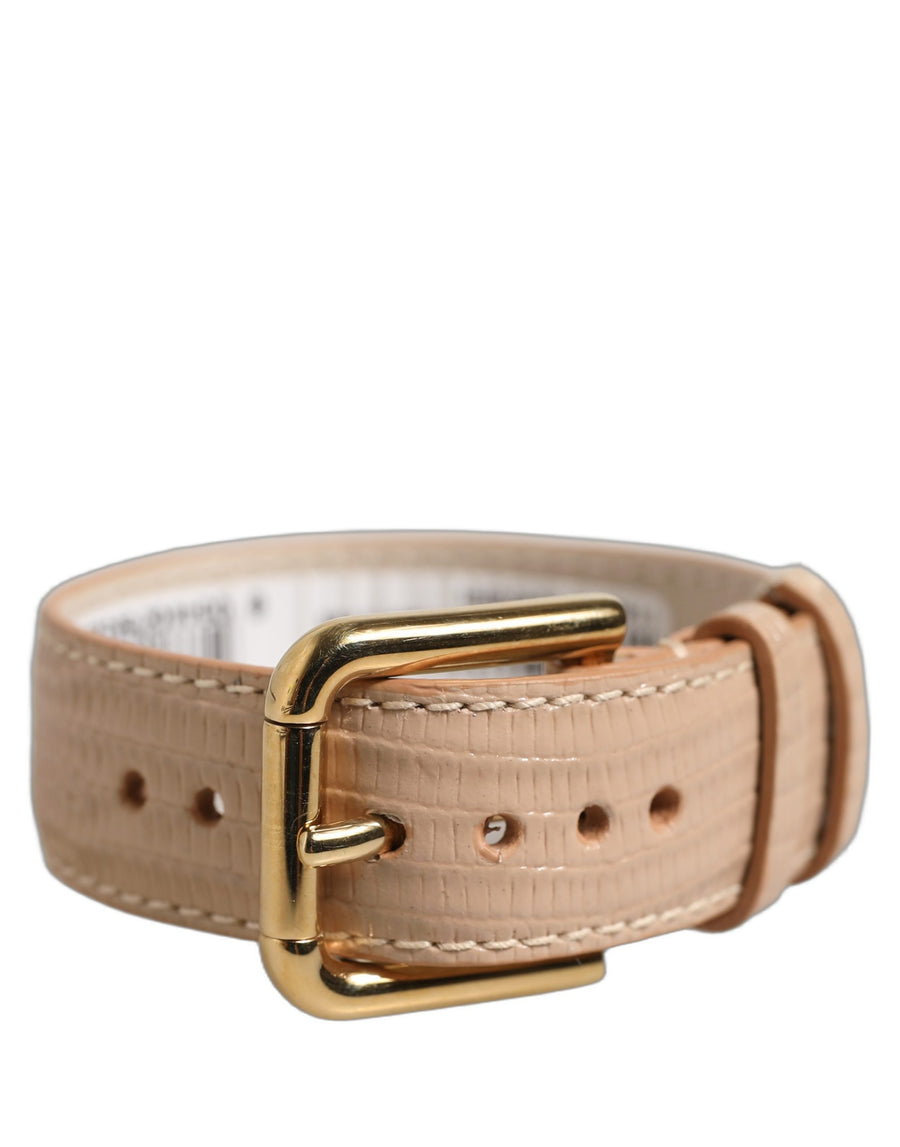 Dolce & Gabbana 100% Calf Leather belt in beige