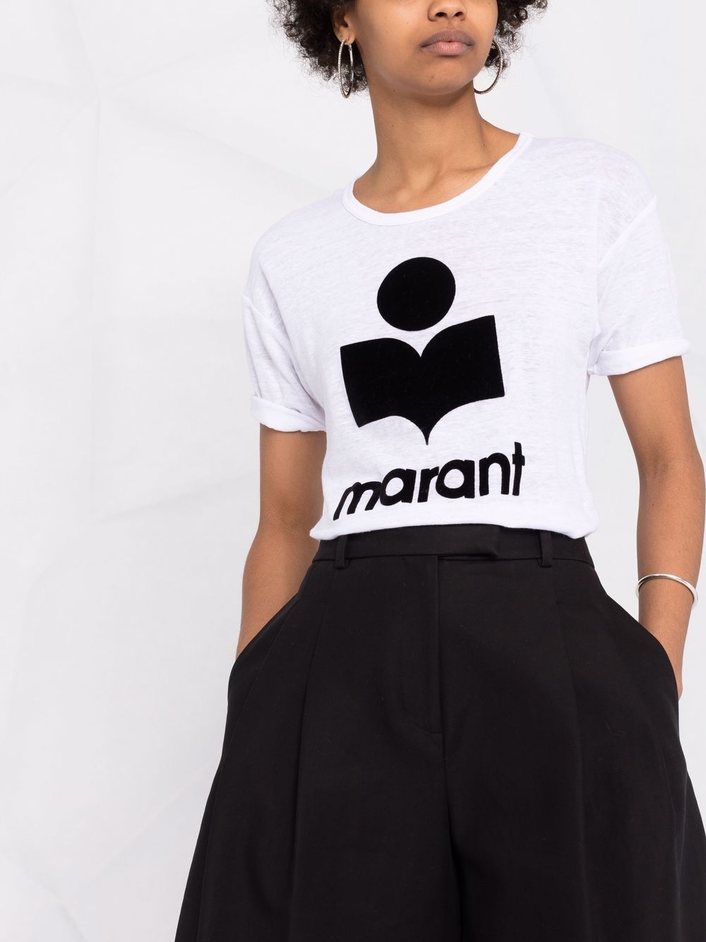 Marant Etoile T-Shirts And Polos White Linen/flax