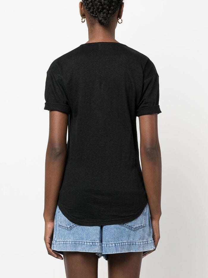 MARANT ETOILE T-shirts and Polos Black Linen/flax