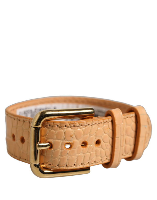 Dolce & Gabbana 100% Calf Leather belt in beige