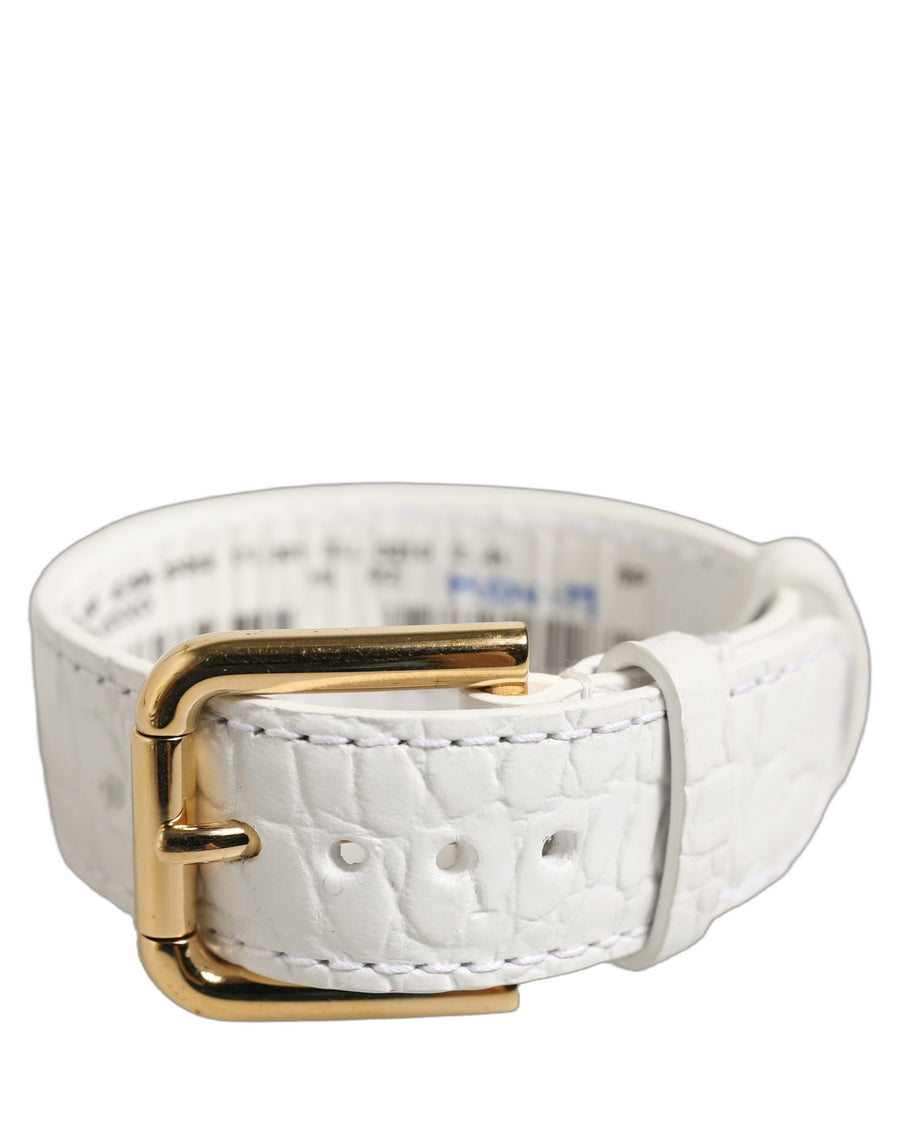 Dolce & Gabbana 100% Calf Leather belt in white