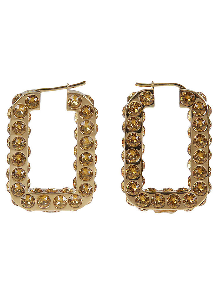 Amina Muaddi Bijoux Golden Brass Rhinestones
