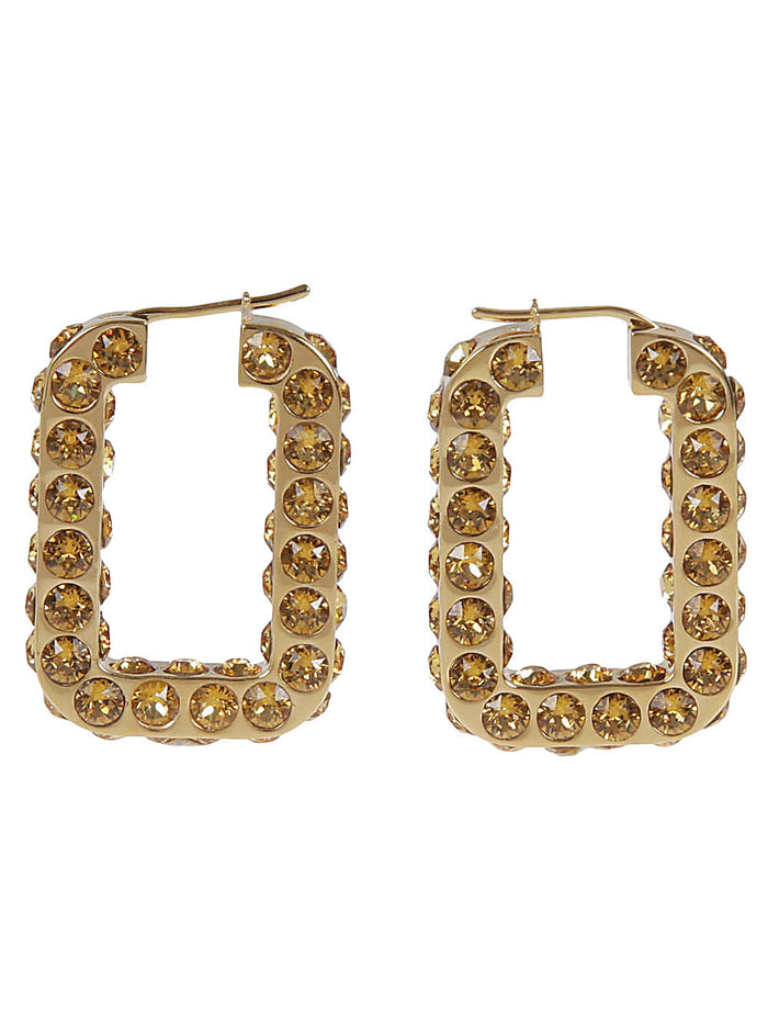 Amina Muaddi Bijoux Golden Brass Rhinestones