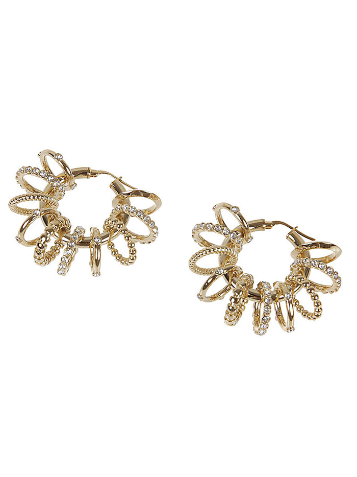 Amina Muaddi Bijoux Golden Brass Rhinestones Crystals