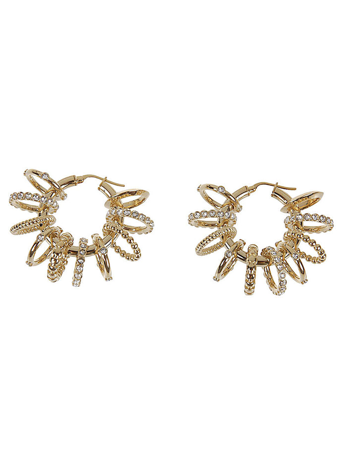 Amina Muaddi Bijoux Golden Brass Rhinestones Crystals