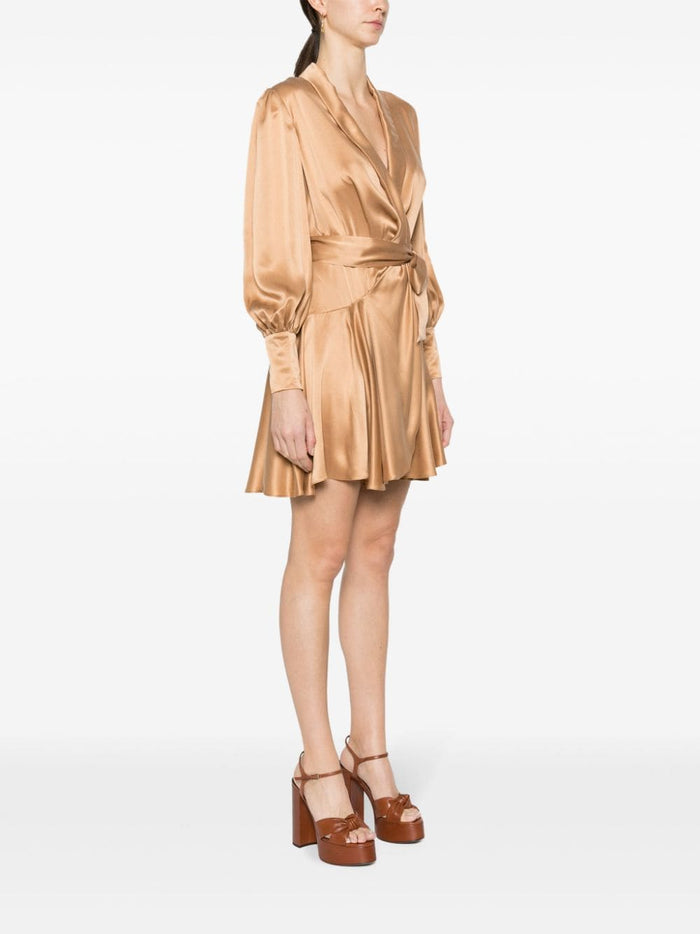 Zimmermann Dresses Brown Silk