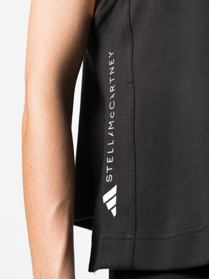 Adidas By Stella McCartney Top Black Organic Cotton