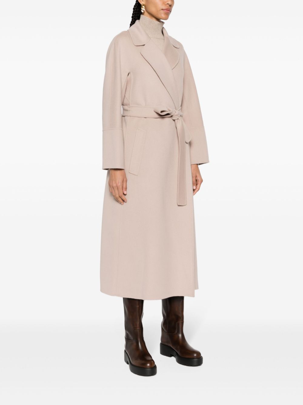 S Max Mara Coats Beige Virgin Wool