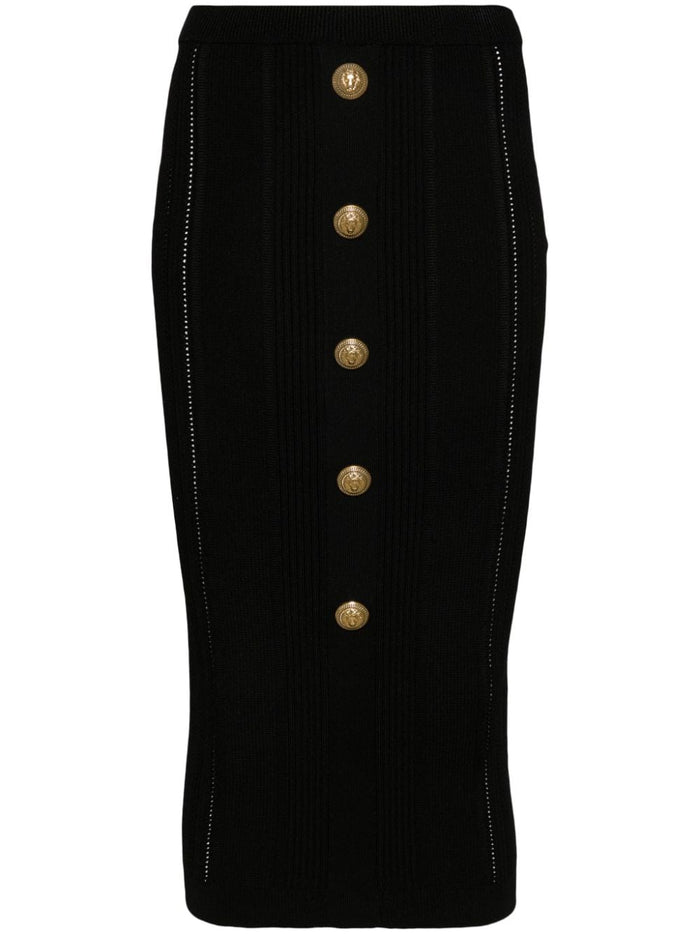 Balmain Skirts Black Viscose